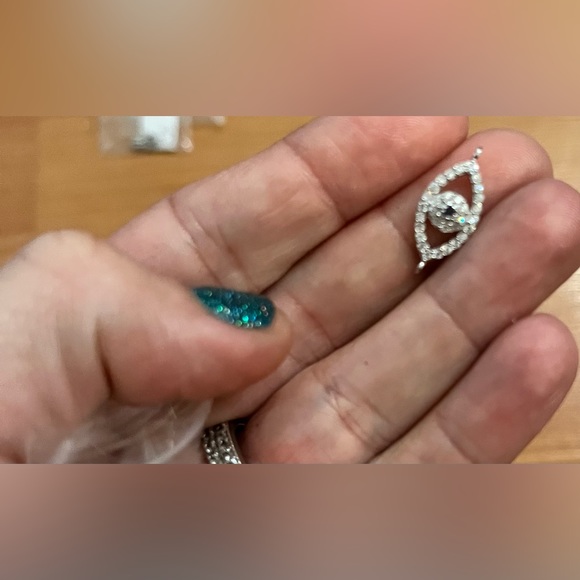 Qty 10 .925 Sterling Silver, Vermeil, Gold Filled & CZ pendant charm connectors - Picture 15 of 16